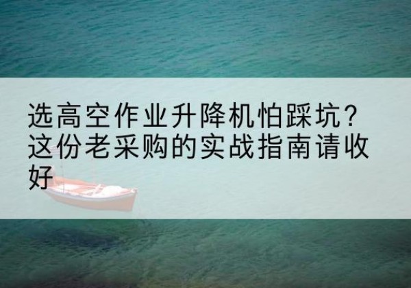 江州高空作业升降机厂家推荐-选高空作业升降机怕踩坑？这份老采购的实战指南请收好